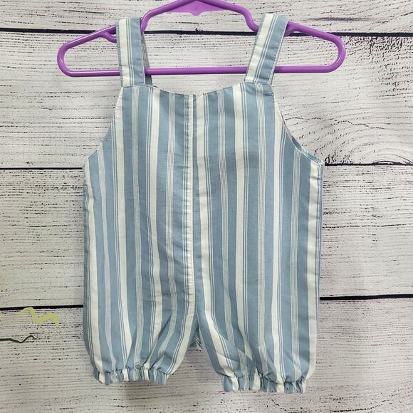 Tahari Striped Blue and White Overalls Infant Boy Size 0-3 Months - Picture 5 of 5
